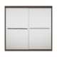 59.625-in x 58.31-in Frameless Bathtub Door in Deep Bronze with Frosted Glass Pattern
