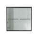 Finesse 59.25-In X 58.75-In Frameless Alcove Shower Door With Smooth/Clear glass texture Glass