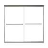Finesse 5405-59N-G05 59.625-in x 58.31-in Frameless Bathtub Door in Nickel with Clear Glass