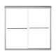 Finesse 5405-59N-G05 59.625-in x 58.31-in Frameless Bathtub Door in Nickel with Clear Glass