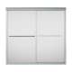 59.625-in x 58.31-in Frameless Bathtub Door in Silver with Frosted Glass Pattern