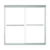 Finesse 5405-59S-G05 59.625-in x 58.31-in Frameless Bathtub Door in Silver with Clear Glass