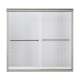 Finesse 59.625-n X 55.75-In Frameless Alcove Shower Door With Smooth/Clear glass texture Glass