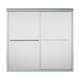 59.625-in x 55.75-in Frameless Bathtub Door in Silver with Frosted Glass Pattern
