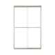 42.625-in to 47.625-in W x 70.0625-in H Frameless Sliding Shower Door in Nickel with Clear Glass