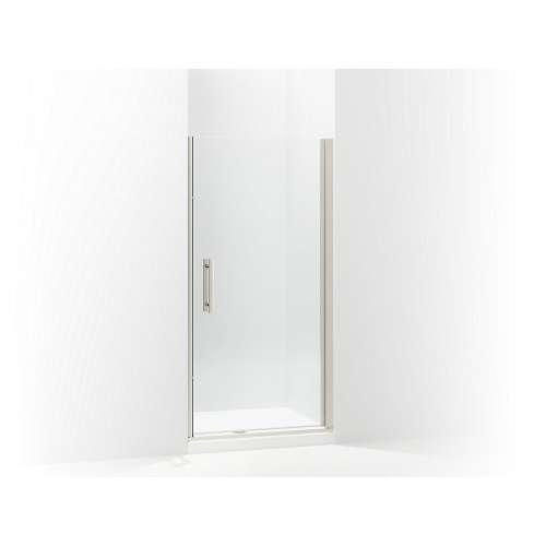 5699-39N-G05 Finesse Peak 39-in Max Opening X 67-in H Headerless Frameless Pivot Shower Door, Nickel