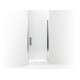 5699-39S-G05 Finesse Peak 39-in Max Opening X 67-in H Headerless Frameless Pivot Shower Door, Silver