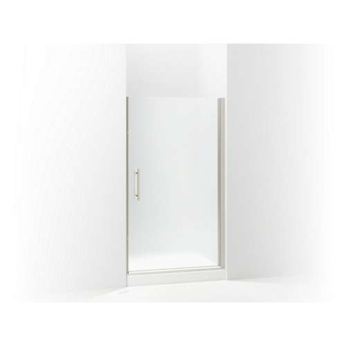 5699-42N-G03 Finesse Peak 42-in Max Opening X 67-in H Headerless Frameless Pivot Shower Door, Nickel