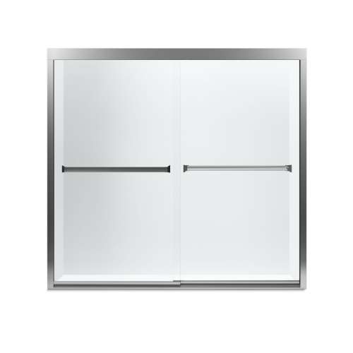 Meritor 59.37-In X 55.12-In Frameless Alcove Shower Door With Clear Glass