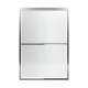 42.62-in to 47.62-in W x 69.68-in H Sliding Shower Door in Silver with Clear Glass