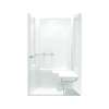 Transfer 62050115-0 72-in x 39.375-in x 39.375-in Vikrell Wall and Floor 4-Piece Alcove Shower Kit in White