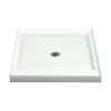 Shower Base 36-in L x 36-in W with Center Drain in White