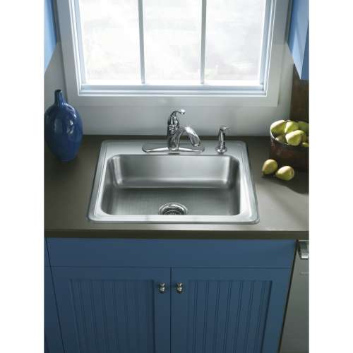 Middleton 25-in. Single Bowl Drop-in 20 Gauge Stainless Steel Kitchen Sink