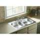 Middleton 33-in. Double Bowl Drop-in 20 Gauge Stainless Steel Kitchen Sink