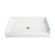 Shower Base 36-in L x 42-in W with Center Drain in White