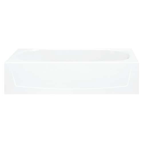 15-in x 29-in x 60.25-in Vikrell Oval in Rectangle Skirted Bathtub with Right-Hand Drain in White