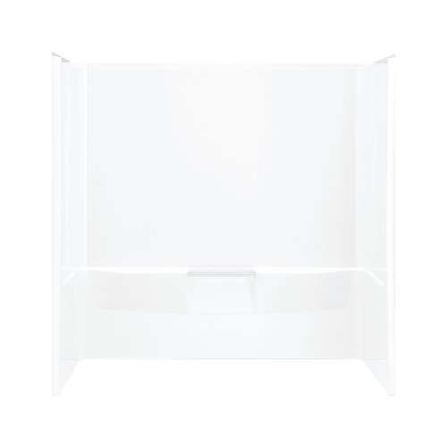 60.25-in x 30-in x 60-in Vikrell Bathtub Wall Surround in White