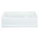 16-in x 36-in x 60.25-in Vikrell Oval in Rectangle Skirted Bathtub with Left-Hand Drain in White