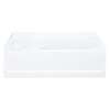 16-in x 36-in x 60.25-in Vikrell Oval in Rectangle Skirted Bathtub with Right-Hand Drain in White