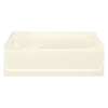 Ensemble 71101120-LNR-96 60-in L x 36-in W Oval In Rectangle Skirted Bathtub with Right-Hand Drain in Biscuit