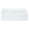 18.25-in x 36-in x 60.25-in Vikrell Oval in Rectangle Skirted Bathtub with Right-Hand Drain in White