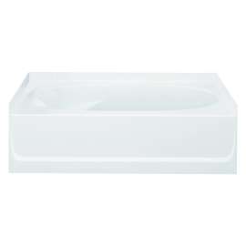 71101122-LNR Ensemble 60-in L x 36-in W Oval In Rectangle Skirted Bathtub with Right-Hand Drain in White