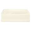 18.25-in x 36-in x 60.25-in Vikrell Oval in Rectangle Skirted Bathtub with Right-Hand Drain in Biscuit