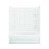Ensemble 71110116-0 72-in x 42-in x 60-in Vikrell Wall and Floor 4-Piece Alcove Shower Kit with Bathtub in White