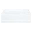 Ensemble 7111L-5405NC-0 60-in x 42-in Bathtub, Walls and Door Kit, in White/Nickel with Clear Glass
