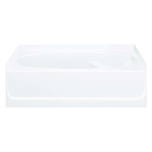 Ensemble 7111L-5405NC-0 60-in x 42-in Bathtub, Walls and Door Kit, in White/Nickel with Clear Glass