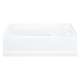 Ensemble 71111110-LNR-0 60-in L x 42-in W Oval In Rectangle Skirted Bathtub with Left-Hand Drain in White