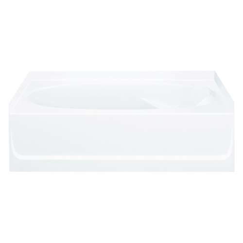 Ensemble 7111L-5405SC-D-0 60-in x 42-in Bathtub, Walls and Door Kit, in White/Chrome with Clear Glass