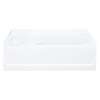 16-in x 42-in x 60.25-in Vikrell Oval in Rectangle Skirted Bathtub with Right-Hand Drain in White