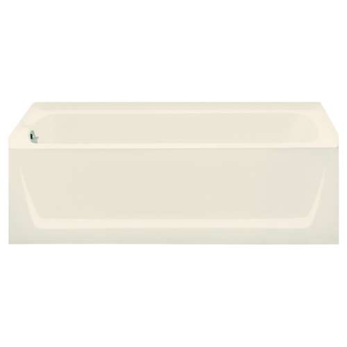 Ensemble 71121110-LNR-96 60-in L x 32-in W Rectangular Skirted Bathtub with Left-Hand Drain in Biscuit