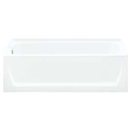 71121112-LNR Ensemble 60-in L x 32-in W Rectangular Skirted Bathtub with Left-Hand Drain in White