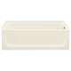 Ensemble 71121120-LNR-96 60-in L x 32-in W Rectangular Skirted Bathtub with Right-Hand Drain in Biscuit