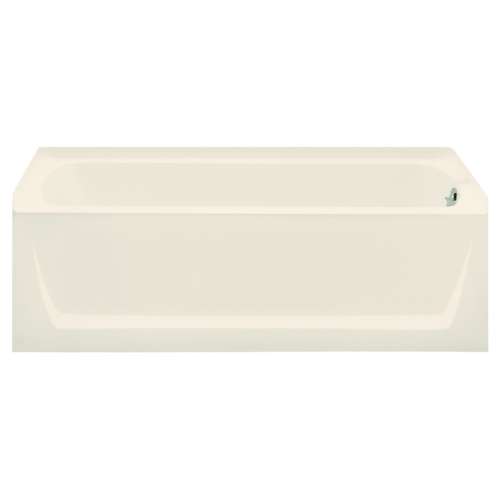 60-in L x 32-in W Rectangular Skirted Bathtub with Right-Hand Drain in Biscuit