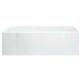 71141110-LNR Accord 60-in L x 30-in W Rectangular Skirted Bathtub with Left-Hand Drain in White