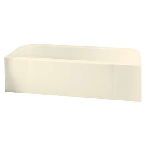 Accord 71141112-LNR-96 60-in L x 30-in W Rectangular Skirted Bathtub with Left-Hand Drain in Biscuit