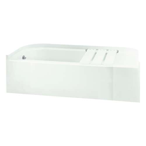 15-in x 30.5-in x 60.25-in Vikrell Rectangular Skirted Bathtub with Left-Hand Drain