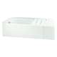 15-in x 30.5-in x 60.25-in Vikrell Rectangular Skirted Bathtub with Left-Hand Drain in White