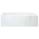 Vikrell 17-in x 30.5-in x 60.25-in Rectangular Skirted Bathtub with Right-Hand Drain in White