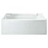 21-in x 32-in x 60.25-in Vikrell Rectangular Skirted Bathtub with Left-Hand Drain in White
