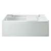 Vikrell 15-in x 33.25-in x 60-in Rectangular Alcove Bathtub with Left-Hand Drain in White