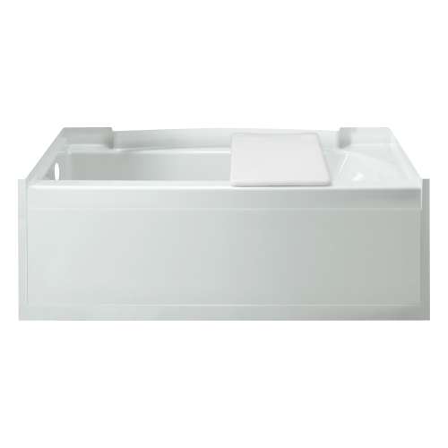 Vikrell 15-in x 33.25-in x 60-in Rectangular Alcove Bathtub with Left-Hand Drain