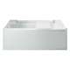 Vikrell 15-in x 33.25-in x 60-in Rectangular Alcove Bathtub with Left-Hand Drain in White