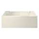 60-in L x 30-in W Rectangular Alcove Bathtub with Left-Hand Drain in Biscuit