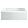 21-in x 32-in x 60.25-in Vikrell Rectangular Skirted Bathtub with Right-Hand Drain in White