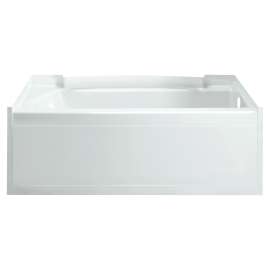 21-in x 32-in x 60.25-in Vikrell Rectangular Skirted Bathtub with Right-Hand Drain