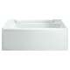 21-in x 32-in x 60.25-in Vikrell Rectangular Skirted Bathtub with Right-Hand Drain in White